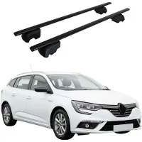 Omtec Draagbalken, basissteunen voor Renault Megane Mk4 Grandtour, 2016-25, metaal, zwart, 2 stuks