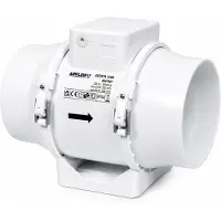 Airflow Aventa 125T – Inbouwventilator met timer, 23W, 61–78 l/s, 2 standen, timer 2