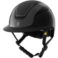 Hansbo - Mips Air Shiny Black Riding Helmet - M