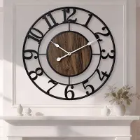 Merkloos Vintage wandklok, 80 cm, met een stille veermechanisme