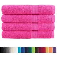 vidaXL Saunadoeken SOLUND 4 st 600 g/m² 80x200 cm roze
