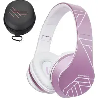 PowerLocus Bluetooth-koptelefoon met microfoon, opvouwbaar, zachte oorkussens, Hi-Fi stereo-bass, headset, draadloos en met kabeloptie, geschikt voor kinderen/volwassenen/TV/PC/thuiswerken