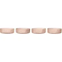 Ferm Living Serveerschaal Ripple Blush (Set van 4)