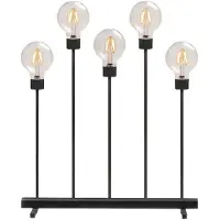 Konstsmide LED Kandelaar | 3,5W Extra Warmwit 24V | 5 Lichtpunten, Matzwart, Dimbaar | 45x54cm | Alleen Binnen, Zwarte Kabel