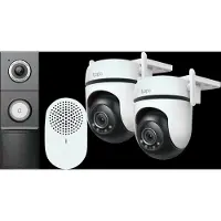 TP-LINK Tapo C520WS Duo Pack + D235 Smart Battery & Wired Doorbell