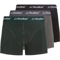 Jack & Jones Boxershorts 'JACSOHO' grijs gemêleerd / spar / zwart / wit