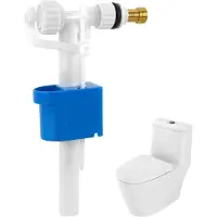 Merkloos Universeel drijvend ventiel - Drijver - Spoelmechanisme - Bodelventiel - Zijaansluiting - Instelbare waterhoeveelheid