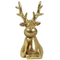 Countryfield Beeld Rendier kop goud H15,5cm goud Polystone Decoratief beeld of
