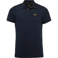 Pme polo normale fit donkerblauw effen katoen