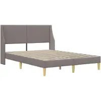 vidaXL Bedframe met matras Taupe 140 x 200 cm Polyester