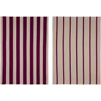 Mette Ditmer Stripes keukendoek 50x70 cm 2-pack Rood-Beige (rood-beige), 50x70 cm