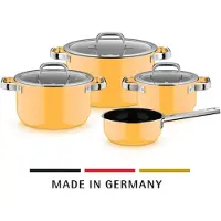 WMF FT Mineral Pro pannen, Fusiontec Mineral Pro, pannenset, 4-delig, mango geel