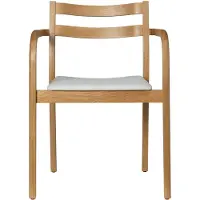 Ferm Living Boda armstoel Klädd sits, natural oak-off-white