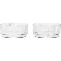 Ferm Living Ripple Kinderkommen - Set van 2 Clear