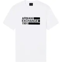 Armani Exchange Shirt zwart / wit