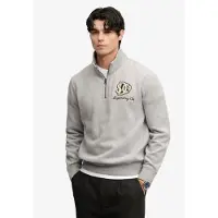 Superdry Sweatshirt 'Vintage Athletic' taupe / donkergrijs / zwart