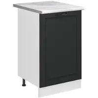 Vicco Keukenonderkast R-Line Antraciet landelijk/Wit 50 cm marmer werkblad, Model 70122