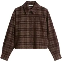 Marc o'polo DENIM Blouse donkerbruin / wit