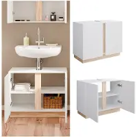 Vicco Wastafelonderkast Gloria Wit 70.4 x 55.5 cm met 2 deuren, Model 40881