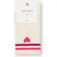 Sissy-Boy Off-white sokken met hartje | Maat: 36-38