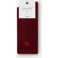 Sissy-Boy Donkerrode colourblock sokken