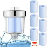 Sonstiges Douchefilter voor kalk, met 6 vervangingsfilters en teflonband, universeel, 1/2 inch