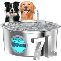 Sonstiges RVS drinkfontein, 7 liter, superstil, met LED-verlichting, voor honden en katten