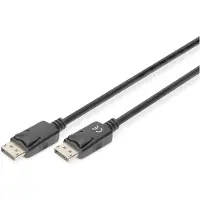 Digitus DB-340100-030-S DisplayPort-kabel DisplayPort Aansluitkabel DisplayPort-stekker, DisplayPort-stekker 3.00 m Zwart Vergulde steekcontacten, Folie