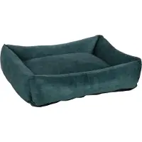 Flamingo hondenmand Felize, rechthoekig, blauw, afmetingen: 80 x 67 x 22 cm