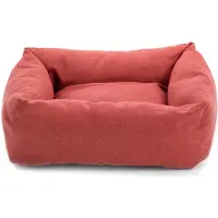 Record Honden- en kattenbed, model Mono, gemaakt van katoen, kleur: rood, afmetingen: 45 x 30 x 14 cm