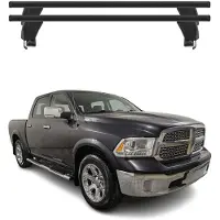 Menabo dakdrager basissteun voor RAM 1500, modeljaren 2010-2017, met ABE-certificering, aluminium, zwart, 2-delig