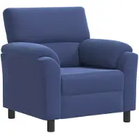 vidaXL Bank Politieblauw 94 x 85 x 93 cm fluweel
