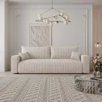Ravio Slaapbank Castelo Poso 100 Vanille, kleur: beige, met slaapfunctie en opbergruimte