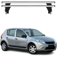 Menabo dakdrager basissteun voor Dacia Sandero 2008-2012, ABE-certificering, aluminium, zilver, 2 stuks