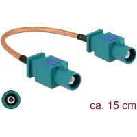 DeLOCK Fakra Z (m) - Fakra Z (m) antenne kabel - RG316 - 50 Ohm / transparant - 0,15 meter