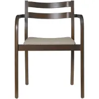 Ferm Living Boda armstoel Klädd sits soft bouclé, dark stained beech-natural
