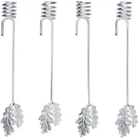 Ferm Living Kaarshouder Oak Leaf Christmas Tree Candle Holders Silver (Set of 4)