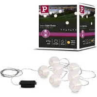 Paulmann 94166 Motief lichtketting Lampion Buiten werkt op batterijen Aantal lampen 7 LED Warmwit USB-aansluiting