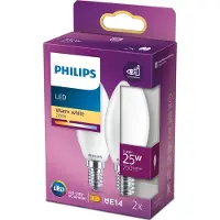 Philips 8718699782078, 2,2 Watt, 25 Watt (equivalent), E14 fitting, 250 lumen, 15.000 uur, Warm wit