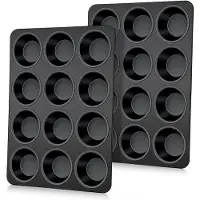 OEM Muffinbakvormen van roestvrij staal, 12 stuks, 35x27 cm, antiaanbaklaag, gezond
