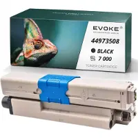Evoke tonercartridge, compatibel met de OKI-printer OC531B 44973508, zwart, opbrengst: 7.000 pagina's, compatibel met C510DN, C511dn, C530dn, C531dn, MC561, MC562dn