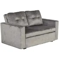 Invicta Slaapbank SMART 140cm 2-zits fluweel grijs - 46616
