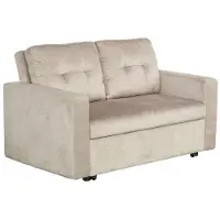 Invicta Slaapbank SMART 140cm 2-zits fluweel champagne beige - 46613