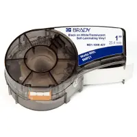 Brady M21-1000-427 tape gelamineerd vinyl | zwart op wit | 25,4mm x 4,30m