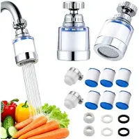 Sonstiges 2 kraanfilters met 6 vervangingsfilters, 360° draaibaar, geschikt voor keuken en badkamer
