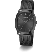 GUESS Felix Quartz Analoog Horloge Zwart Kast Gemaakt Van 100% Roestvrij Staal En Een Bandje Van 100% Mesh 35 GW1124G1, GW1124G2, GW1124G3