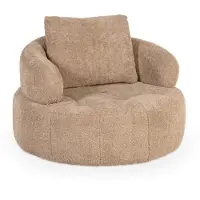 Bommel Wonen Draaifauteuil Ruby - rond 115cm - stof Sunglow Khaki