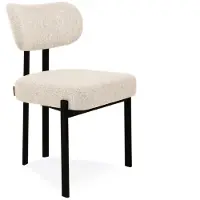 Bommel Wonen Eetkamerstoel Izzy - stof Lodge Linen - pocketvering - poot zwart - sale - OP=OP
