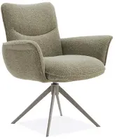 Bommel Wonen Armstoel Kaya - draaibaar - stof Lodge Thyme - pocketvering - poot beige