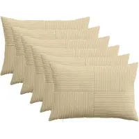 vidaXL Kussensloop 6 st ALMELO Grijs Groen 40 x 60 cm corduroy